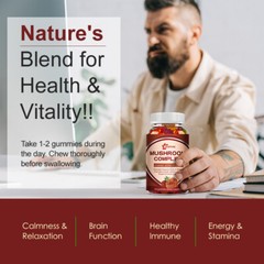 Mushroom gummies help relieve fatigue anti-inflammatory antioxidant properties