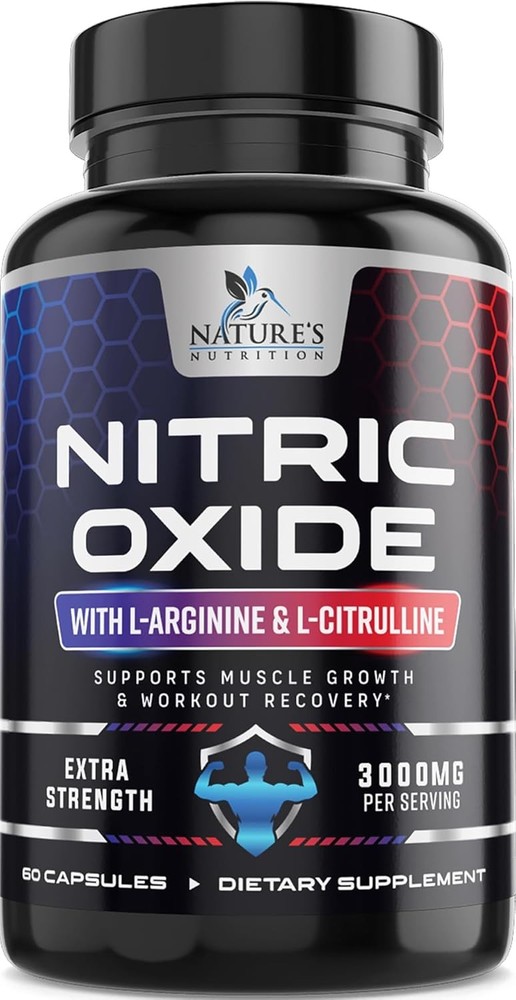Nitric Oxide Booster Extra Strength 3000mg – 3X Strength L-Arginine & Citrullin
