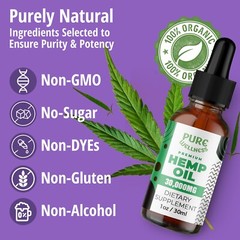 USDA Organic Hemp Oil | Cold-Pressed | Stress Pain Sleep | 5-Pack | Made in USA