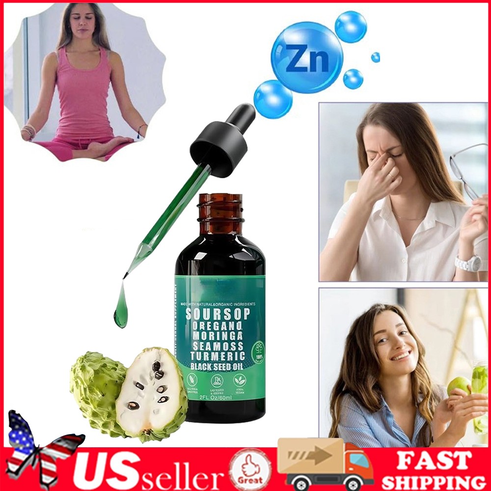 BITTERS Soursop Liquid Drops 10 in 1 with Sea Moss, Moringa, Turmeric, Black See