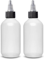 2 pcs BPA Free Refillable Containers- Plastic Squeeze Bottles w/ Twist Top Caps