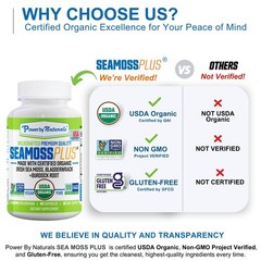 Organic Irish Sea Moss Capsules with Bladderwrack & Burdock Root – Immune Suppor