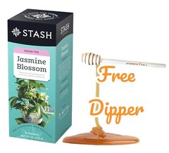 JASMINE BLOSSOM GREEN TEA 30 Free Dipper Bags (Not 20) Non-GMO STASH Quality