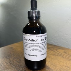 Dandelion Leaf Extract – 4 oz. Glass Dropper Bottle – Underground Apothecary