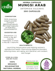 [idHerb] CAPSULES Artemisia Vulgaris Mungsi Arab Natural Organic Herbal Herbs