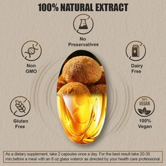 2 Bottles Lion’s Mane Mushroom Complex 120 Capsules Daily Focus Immune Support