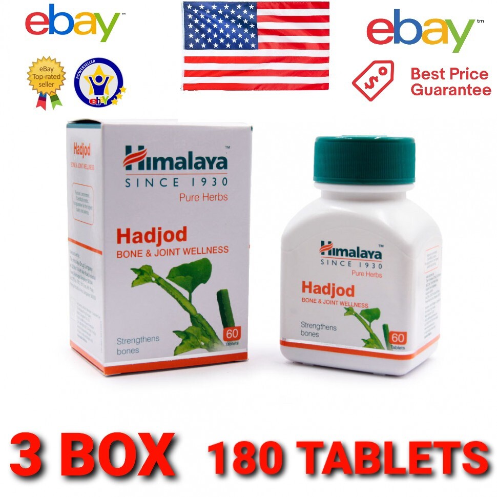 HADJOD 3 Bottles 180 Tablets Exp_04/2025 OFFICIAL USA Himalaya Strengthens Bones