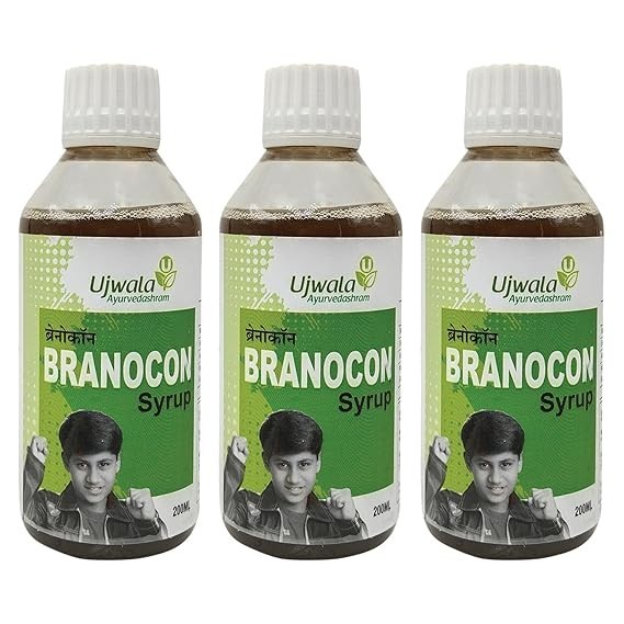 PACK OF 3 Ujwala Ayurvedashram Branocon Syrup(200ML) Used in combination for UTI