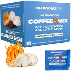 Instant Mushroom Coffee 15 Pack – Cordyceps & Lion’s Mane – Nootropic