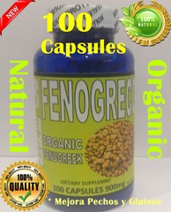 Fenogreco Semillas de fenogrec Alholva Pure Organic Fenugreek Seed 100 Caps !!!