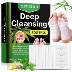 100 Foot Pads Natural Bamboo Vinegar Gingerr | Deep Cleansing Foot Paches