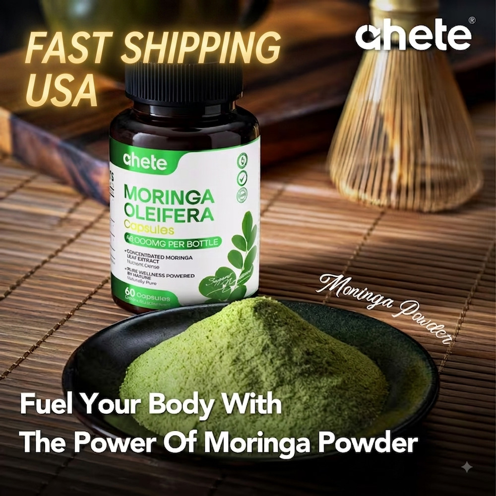 “Ahete Moringa Powder Capsules 30000mg Natural Antioxidant Immune Supplement”