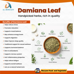 Damiana Leaf 100g Cut & Sifted –Premium Herbal Tea, Natural Loose Leaf Botanical