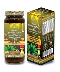 Organic Saffran Honey With Garlic & Black Seed 5 In 1, Vitamins A B and C By ESP