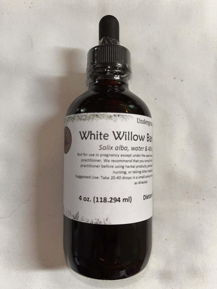 White Willow Bark Extract 4 oz. Dropper Bottle – Underground Apothecary LLC