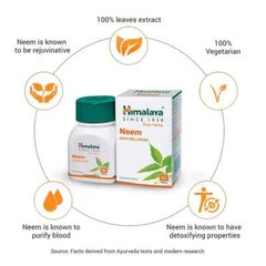 🌿 Himalaya Neem Tablets – Pack of 10 (60 Tablets Each) | Expiry 09/2026 🌱