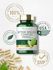 Bitter Melon Capsules | 2500mg | 200 Count | Non-GMO & Gluten Free | by Carlyle