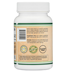 Alpha Lipoic Acid 600mg Extra Strength ALA Supplement Non GMO & Gluten Free