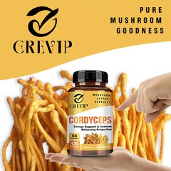 120pcs Cordyceps 1000mg – Mushroom Extract-Boost Energy & Stamina,Immune Support