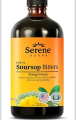 Serene Herbs Soursop Bitters Liquid with Soursop Leaves Gut Cleanse,Detox 04/28