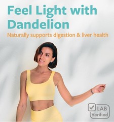 USDA Organic Dandelion Root Extract – High Potency 10:1 60 Count (Pack of 1)