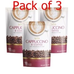 Pack of 3 Instant Coffee Cappuccino Powder Be Easy Healthy Weight Control 70Kcal