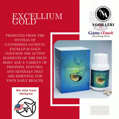 Gano Excellium Gold Lingzhi Mycelium Ganoderma Lucidum 100 Caps FREE SHIPPING