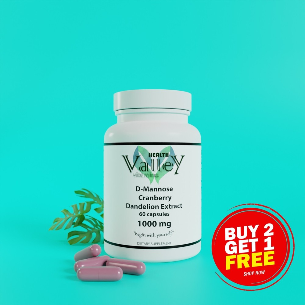 D-Mannose , Cranberry, Dandelion Extract 1000mg,Urinary Tract, Health Bladder