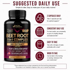 Beet Root Blood Pressure Support Nitric Oxide – Hawthorne Berry/Olive Leaf
