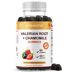Valeriana officinalis Root + Chamomile Extract (50:1) 60 Mixed Berry Gummies