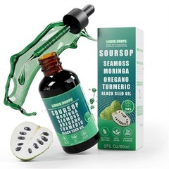Soursop Bitters Liquid Drops 10 in 1 with Sea Moss, Moringa, Turmeric, Black See