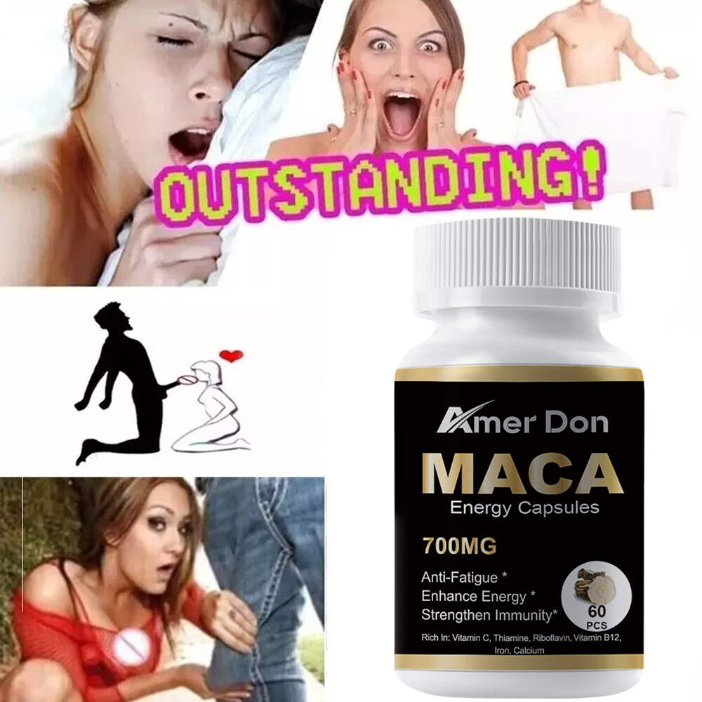 Maca Root Powder Black Raw Pure Natural NonGMO Peruvian Male Enhancing 60 Caps