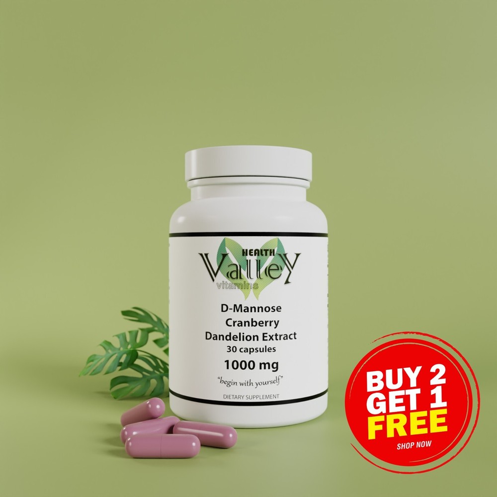D-Mannose , Cranberry, Dandelion Extract 1000mg,Urinary Tract, Health Bladder