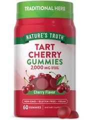Tart Cherry Gummies 2000mg | 60 Count | VeganCherry Flavor | by Nature’s Truth