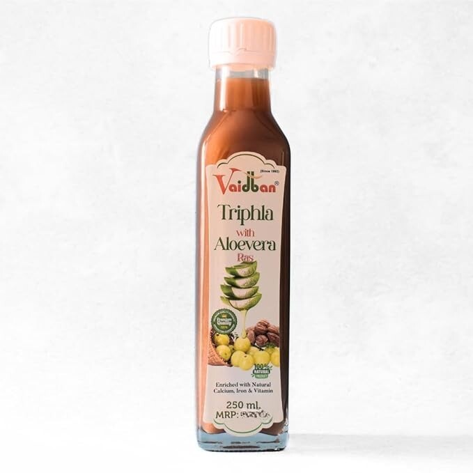 Vaidban Triphala with Aloevera Ras (Juice) – 250 Ml A Natural and Healthy Drink