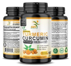 TURMERIC 95% CURCUMIN 10,000mg EXTRACT TUMERIC BLACK PEPPER ANTIOXIDANT BEST