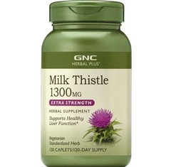 GNC Herbal Plus Milk Thistle 1300mg Extra Strength 120