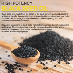 1000mg Black Seed Oil,Premium Cold Pressed,Non-GMO,Vegan,Premium Black Seed 120p