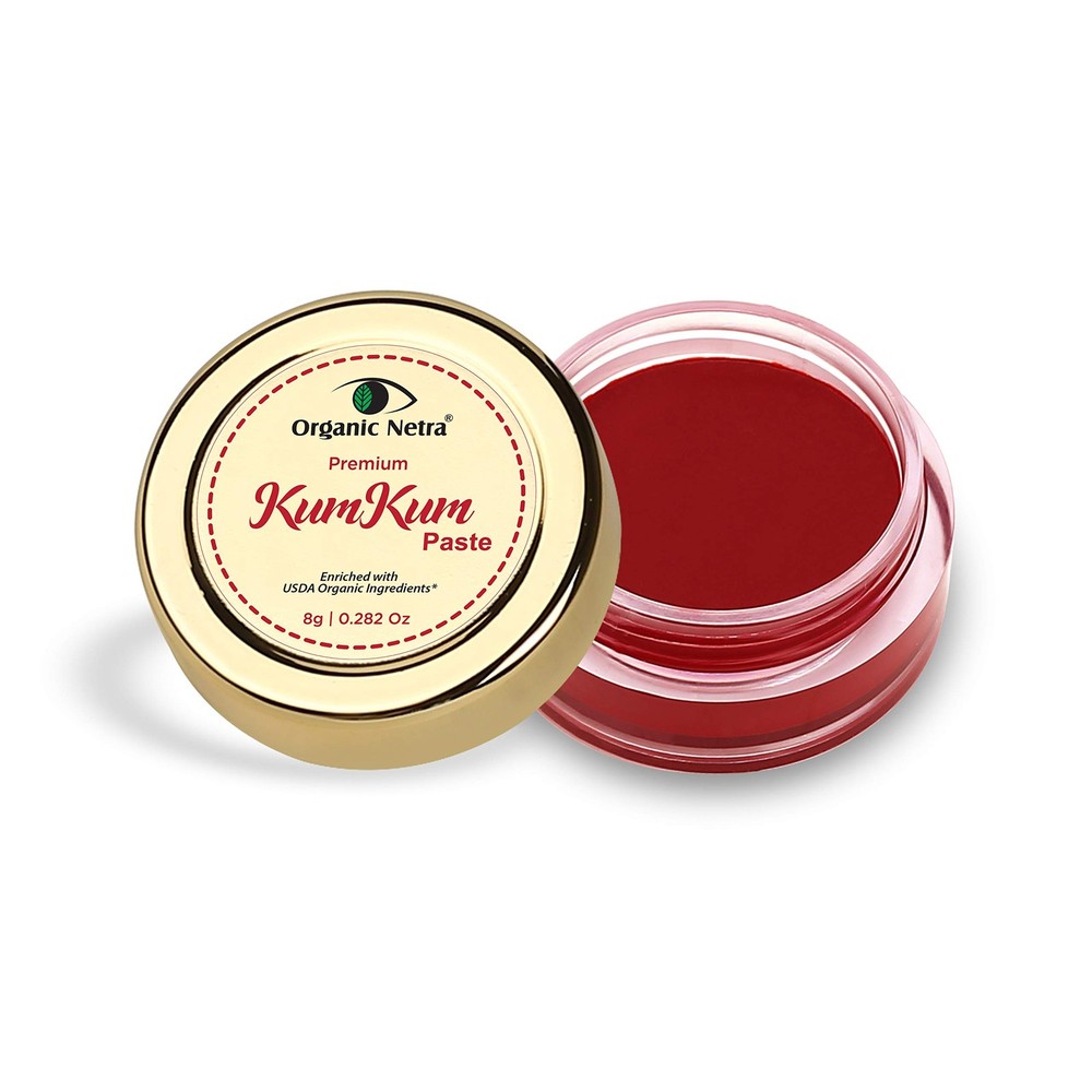 Organic KumKum Paste for Long Lasting Color Natural Herbal Ingredients 80g