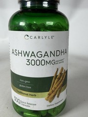 Ashwagandha Capsules 3000mg | 300 Count | Non-GMO, Gluten Free | Exp:10/2027