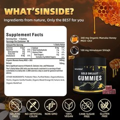 Newrish Shilajit Gummies l Manuka Honey | 30 Count (Pack of 1),