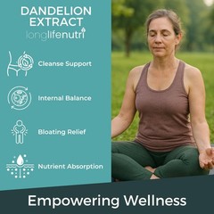Dandelion Root Extract Liquid Drops 4 Fl Oz – Natural Digestion, Sugar-Free, GMP