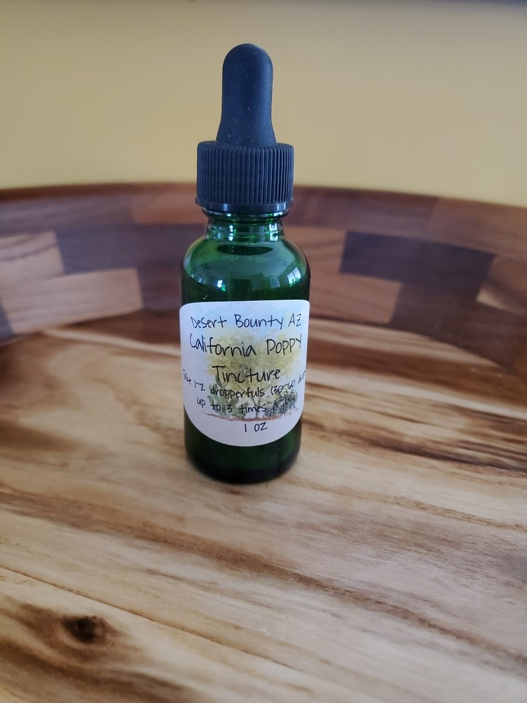 California Poppy Tincture – herbal infusion – extract – 1 oz – wildcrafted