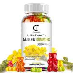 Organic Mullein Leaf Gummies 2000mg – Lung Cleanse Cough Relief Enhance Immunity
