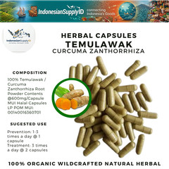 [idHerb] 100-500 CAPSULES Temulawak Curcuma Zanthorrhiza Organic WildCrafted🌿🌿