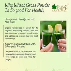 Bliss of Earth Wheatgrass Powder Organic, Super Food Dietary Supplement 250 gm
