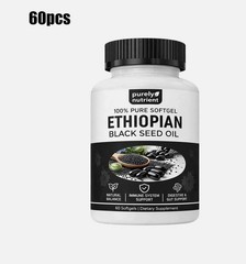 Ethiopian Black Seed Oil Softgels |4.64% Thymoquinone |Gluten-Free, 60 Capsules