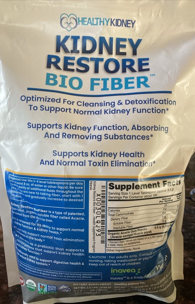 Kidney Restore 100% Natural Bio Fiber Restorative Kidney Support and Cleanse