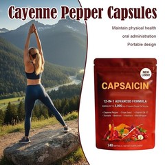Capsaicin Power Cayenne Pepper Softgels Leg Vein Support 240ct
