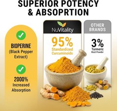Turmeric Curcumin with Black Pepper Extract (Piperine) – 95% Curcuminoids Turmer